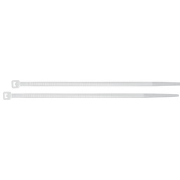 [44302] Bolsa con 100 cinchos plasticos 18 lb, 200x2.5 mm, naturales