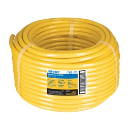 [45015] Manguera para gas, PVC amarilla, 3/8'x50m, s/conexion, Foset