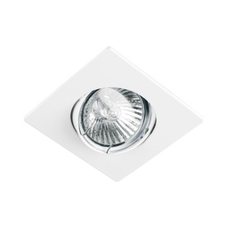 [45563] Luminario cuadrado blanco spot dirigible,lampara no incluida