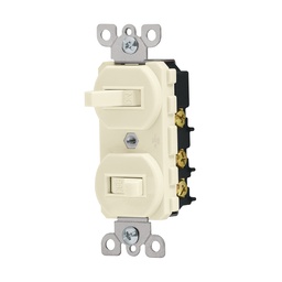 [46002] Interruptor duplex de palanca, Standard, marfil, Volteck