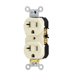 [46100] Contacto duplex, 2 polos 3 hilos, 20 A, Standard, marfil