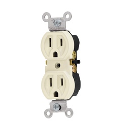 [46102] Contacto duplex, 2 polos 3 hilos, Standard, marfil, Volteck