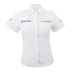 [62102] Camisa manga corta para mujer, blanca, M, Truper