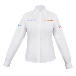 [63106] Camisa manga larga para mujer, blanca, CH, Truper