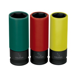 [100941] Juego 3 dados largos 1/2' impacto proteccion plastica 6p std