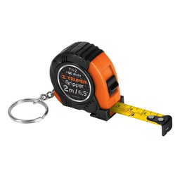 [14602] Flexometro Gripper de 2 m tipo llavero, cinta 13 mm, Truper