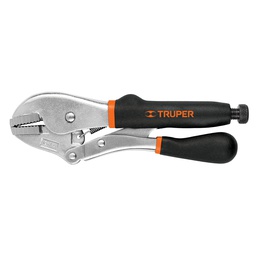 [17437] Pinza de presion 10' mordaza recta mango de vinil, Truper