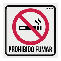 [18293] Letrero de señalizacion 'NO FUMAR', 19 x 19 cm, Truper