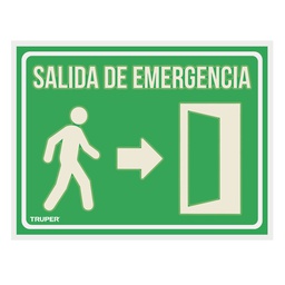 [18348] Letrero de señalizacion 'SALIDA DE EMERGENCIA', 21 x 28 cm