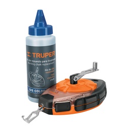 [18575] Tiralineas profesional plastico con gis, 30m(100 ft), Truper