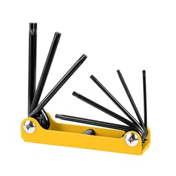 [21395] Juego de 8 llaves torx tipo navaja, cuerpo de lamina, Pretul