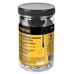 [25094] Juego de 6 tensores elasticos, Pretul