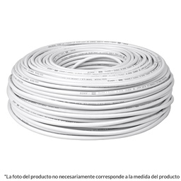 [40212] Rollo de 100 metros de cable THW CCA 12 AWG blanco, Basic