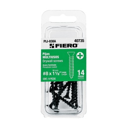 [40735] Blister con 14 pijas multiusos, #8 x 1-1/2', Fiero