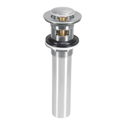 [45283] Contra p/lavabo con rebosadero, sistema push, satin, 1-1/4'