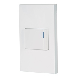 [45600] Placa armada 1 interruptor de 3vias, 1.5mod, Española,blanco