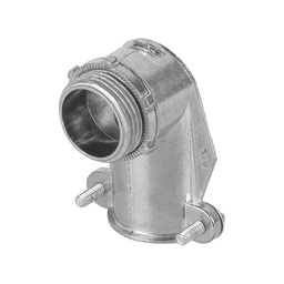 [47344] Conector curvo 3/4' para tubo flexible metalico, Volteck