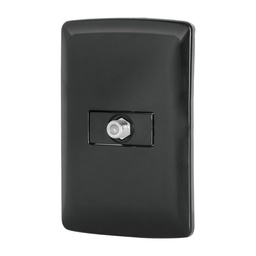 [47602] Placa armada con conexion para TV, negro, linea Italiana