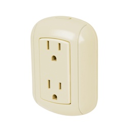 [47350] Contacto de sobreponer duplex 2 polos+ tierra, ABS, Volteck