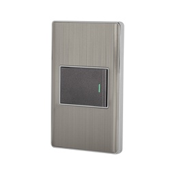 [47839] Placa armada acero 1 interruptor de 3 vias 1.5 mod, Lisboa