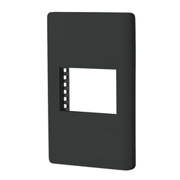 [47871] Placa negra de 1 ventana 1.5 modulos, linea Lisboa, Volteck