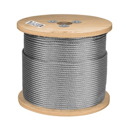 [48799] Metro de cable rigido 1/4' de acero 7x7 hilos, 300 m, Fiero