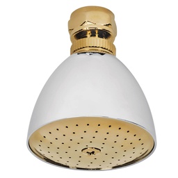 [49148] Regadera conica 2-1/2' cromo-oro sin brazo, Foset Aqua