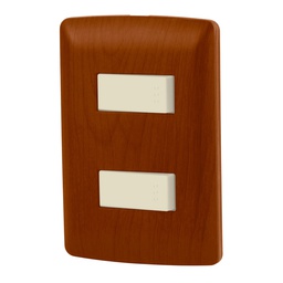 [49932] Placa armada 1 interruptor 1 escalera, madera,linea Italiana