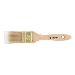 [13343] Brocha cerdas sinteticas 1-1/2' corte recto, mango de madera