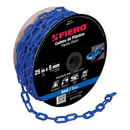 [44173] Metro de cadena de 5 mm de plastico azul, carrete de 25 m