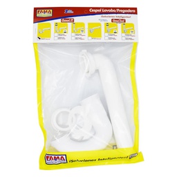 [2663] Cespol-&quot;P&quot;  Multiple Para Lavabo y Fregadero (En Bolsa de Lujo) (2663)