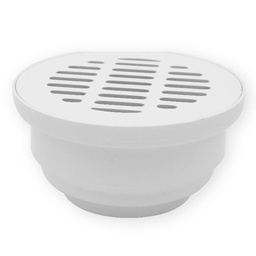 [9666] Coladera Redonda Para Campana de PVC Rejilla Blanca (9666)