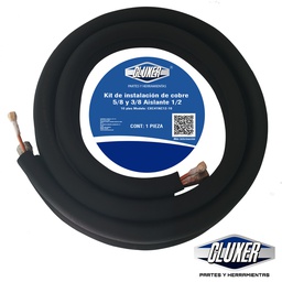[CXC41N12-10] 1 Kit Tuberia De Cobre 5/8 Y 3/8 Con Aisl. D Espesor 1/2 10p