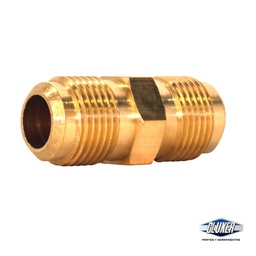 [CXU5858] 1 Niple Union De Bronce, Flare 5/8 X 5/8