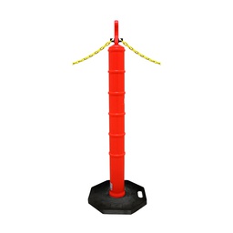[ECO-1134] POSTE ANARANJADO ECOFRIENDLY DE 1.20M CON BASE NEGRA DE 8KGS.