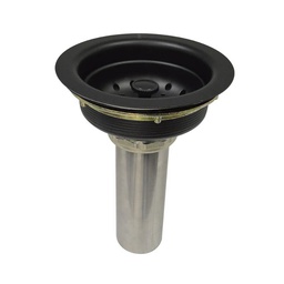 [13ILN] CONTRA CANASTA AC.INOX ACABADO NEGRO C/TUBO ACERO INOX