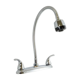 [8GF] MEZCLADORA FREG.PICO FLEX.CROMO CUERPO LATON PICOY CUB.AC.INOX.MAN.METALICOS