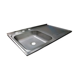 [9EDSR] TARJA ACE.INOX ESC.DER 75X45 CM PROF.15CM S/RESPALDO