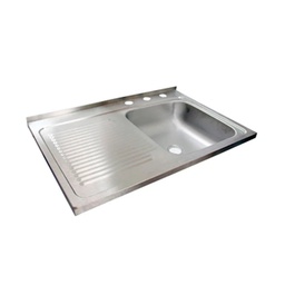 [9EISR] TARJA ACE.INOX ESC.IZQ 75X45 CM PROF.15CM S/RESPALDO