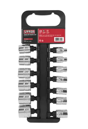 [Juego de dados cuadro de 3/8", 12 puntas, en pulgadas, 13 piezas Urrea] 52124