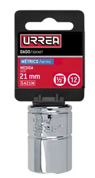 [Dado cuadro de 1/2", 12 puntas, métrico, 21 mm Urrea] 5421M