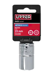 [Dado cuadro de 1/2", 12 puntas, métrico, 19 mm Urrea] 5419M