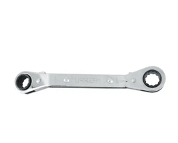 [Llave de estrías pulido espejo acodada de matraca en pulgadas, 12 puntas, 1/2" x 9/16" Urrea] 1183