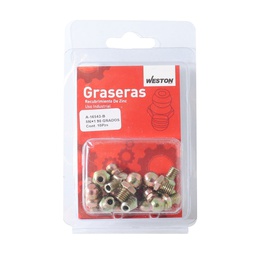 [A-16543-B] GRASERA M6 X 1 90 GRADOS BLISTER DE 10 PIEZAS