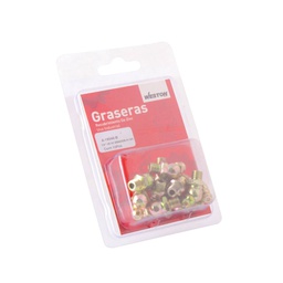 [A-16546-B] GRASERA 1/4"-28 45 GRADOS H-145 BLISTER DE 10 PIEZAS