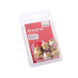 [A-16550-3-B] GRASERA 3/8 NPT RECTA BLISTER DE 5 PIEZAS