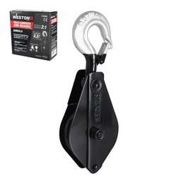 [C-02935] POLEA GARRUCHA SENCILLA C/BISAGRA 3" CAP. 0.5T WESTON PLUS