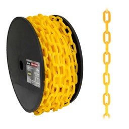 [D-530] CADENA DE PLASTICO Ø6MM*25M AMARILLO