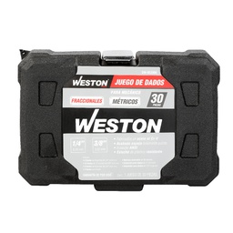 [DM-053000] JUEGO  D/30 DADOS CUADRO 1/4&quot; Y 3/8&quot; FRACC. Y METRIC. P/MECANICO