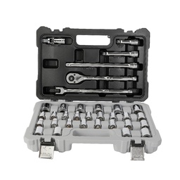 [DM-053005] JUEGO  D/33 DADOS CUADRO 1/2&quot; FRACC. Y METRIC. P/MECANICO